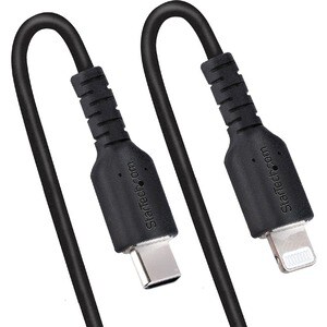 50cm USB C auf Lightning Kabel, spiralkabel, MFi-zertifiziert, Schnellladekabel für iPhone/iPad , schwarz, USB C 2.0 - Cab