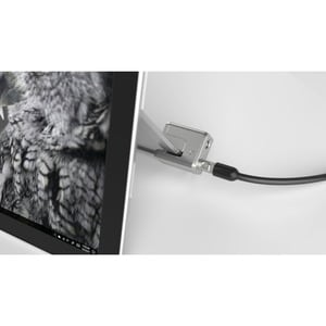 Kensington K68134WW Cable Lock For Notebook - 1.80 m Cable - Keyed Lock - Black, Silver - Carbon Steel - For Notebook