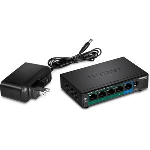 Conmutador Ethernet TRENDnet  TPE-TG52 5 - Gigabit Ethernet - 10/100/1000Base-T - 2 Capa compatible - 36 W Power Consumpti
