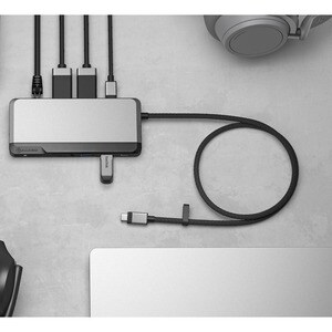 Alogic USB Type C Docking Station for Mouse, Smartphone, Flash Drive - Memory Card Reader - SD - 85 W - Space Gray - Porta