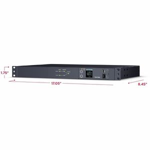 CyberPower PDU24004 Single Phase 200 - 240 VAC 15A Metered ATS - 12 Outlets, 10 ft, 2 x IEC-320 C14, Horizontal, 1U, LCD, 