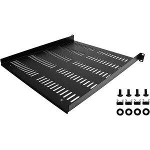 Étagère Rack 19 pouces 1U - Plateau Rackable Universel Ventilé - Étagère Cantilever Baie de Brassage 19" - Max 25kg - 50cm