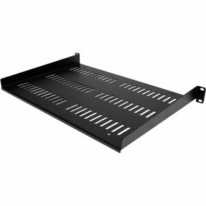 StarTech.com 1 HE Perforierter Fachboden für 19" Netzwerk Schrank, Freitragende Ablage für Racks, Frontmontage, 25 kg Trag