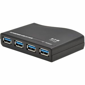 Tripp Lite by Eaton 4-Port USB-A Mini Hub - USB 3.x (5Gbps), International Plug Adapters - USB 3.2 (Gen 1) Type A - Portab