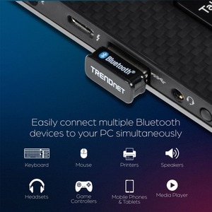 Adattatore Bluetooth TRENDnet TBW-110UB - Bluetooth 5.0 - Mono banda per Assemblea Front Door, Cuffie, Tastiera - Esterno 