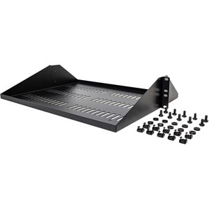 StarTech.com 2U Vented Server Rack Shelf - Center Mount Fixed 14" Deep Cantilever Rackmount Tray for 19" Data/AV/Network w
