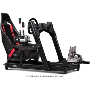 Next Level Racing GTElite Racing Simulator Cockpit- Front & Side Mount Edition - For Gaming - Carbon, Steel