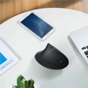 ANKER 2.4G Wireless Vertical Ergonomic Optical Mouse - Optical - Wireless - Radio Frequency - 2.40 GHz - Black - USB Type 