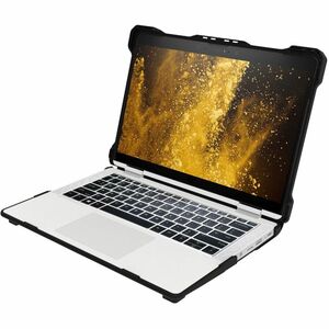 MAXCases Extreme Shell-S for HP x360 EE G4/G3 Chromebook 2:1 Convertible 11.6" (Black/Clear) - For HP Chromebook - Texture