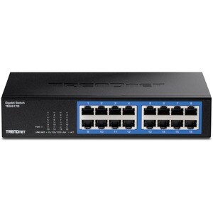 Conmutador Ethernet TRENDnet  TEG-S17D 16 - Gigabit Ethernet - 1000Base-T - 2 Capa compatible - 9,19 W Power Consumption -