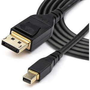 StarTech.com 3ft 1m VESA Certified Mini DisplayPort to DisplayPort 1.4 Cable, 8K 60Hz HBR3 HDR, Super UHD 4K 120Hz, mDP to