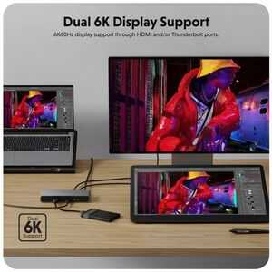 Targus HyperDrive Thunderbolt 4 Docking Station - Memory Card Reader - SD - 135 W - Thunderbolt 4 - 2 Displays Supported -