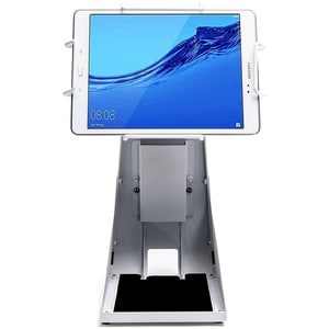 mUnite EZ100 Tablet Stand - 13.30" Height x 6.70" Width x 10.50" Depth - Countertop, Desktop - Steel - White
