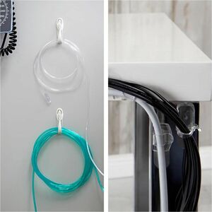Command Clear Round Cord Clips Value Pack - Cable Clip - Clear - 0.81" Length - Plastic - 10