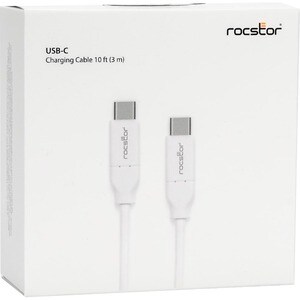 Rocstor Premium USB-C Charging Cable Up to 100W Power Delivery - USB-C Charging Cable 3m (10 ft) - USB-C to USB-C M/M - US