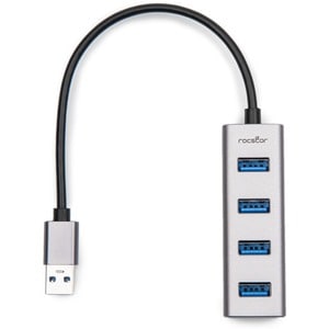 Rocstor Portable 4 Port Hub USB-A to 4x USB-A SuperSpeed USB 3.0 - Rocstor Premium Portable 4 Port SuperSpeed USB 3.0 Hub 