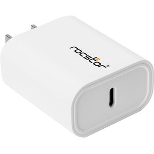 Rocstor 20W Smart USB-C Power Adapter - For Apple® iPhone® 8, 10, 11, 12, & 13, iPad Pro®, iPad Air®, or any USB-C enabled