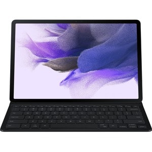 Samsung Book Cover Keyboard/Cover Case (Book Fold) for 31.5 cm (12.4") Samsung Galaxy Tab S7+ Tablet - Black - Bacterial R