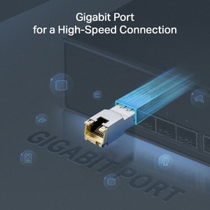 SFP (mini-GBIC) TP-Link TL-SM331T - Per Data networking - Coppia incrociataGigabit Ethernet - 1000Base-T - Supporta l'hot 
