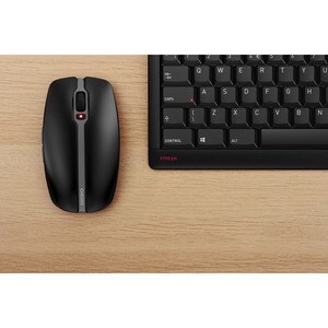 CHERRY STREAM Keyboard - Cable Connectivity - USB Interface - 10 Hot Key(s) - Volume Down, Volume Up, Play/Pause, Browser,