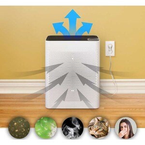 Aluratek HEPA Air Purifier for Mid-Sized Rooms - HEPA - 260 Sq. ft.