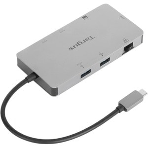 Targus DOCK423AU USB Type C Docking Station for Monitor, Notebook - Memory Card Reader - SD - 100 W - Silver - Portable - 