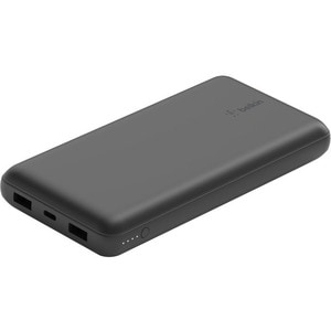 Belkin 15W 3-port USB Power Bank - 20K mAh - 2xUSB-A (12W), 1xUSB-C (15W) - Portable Charger - w/ USB-A to USB-C Cable - B