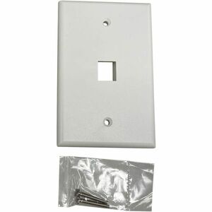 Eaton Tripp Lite Series Safe-IT 1-Port Single-Gang Keystone Wall Plate, Antibacterial, Ivory Matte, TAA - 1 x Total Number