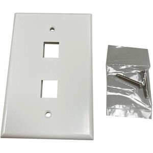 Eaton Tripp Lite Series Safe-IT 2-Port Single-Gang Keystone Wall Plate, Antibacterial, Ivory Gloss, TAA - 2 x Total Number