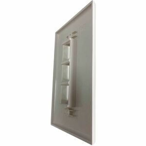 Eaton Tripp Lite Series Safe-IT 3-Port Single-Gang Keystone Wall Plate, Antibacterial, Ivory Matte, TAA - 3 x Total Number