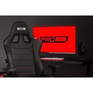 Next Level Racing Pro Gaming Chair Black Leather Edition - For Game - Leather, Carbon Steel, Suede, PU Leather - Black