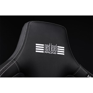 Next Level Racing Elite Gaming Chair Black Leather Edition - For Game - Leather, Aluminum, Suede, PU Leather - Black