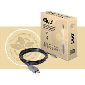 Club 3D HDMI/USB-C Audio/Video/Data Transfer Cable - 9.84 ft HDMI/USB-C Audio/Video/Data Transfer Cable for TV, PC, Audio/