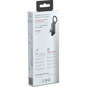 Adaptador Ethernet de 2,5 Gigabits - LINQ - 2.5GBase-T - USB Tipo C - 1 Puerto(s) - 1 - Par trenzado