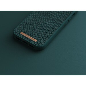 Njord Case for Apple iPhone 14 Pro Smartphone - Dark Green - Drop Resistant, Scratch Resistant, Dirt Proof - Salmon Leather