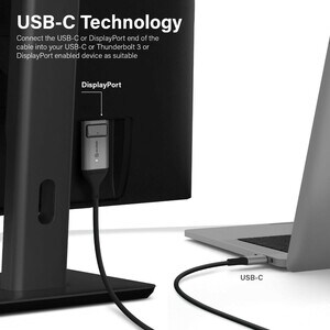 2M ULTRA USB-C (MALE) TO DP (MALE) CABLE - 4K 60HZ