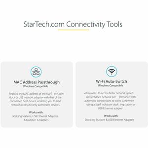 StarTech.com USB-C to Ethernet Adapter, 10/100/1000 Mbps, Gigabit Network Adapter, ASIX AX88179A, 1ft/30cm Cable, Windows/