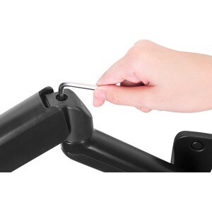 Digitus Wall Mount for Monitor, Flat Panel Display, Curved Screen Display, LCD Display - Matte Black - Height Adjustable -