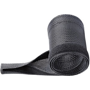 StarTech.com 10ft (3m) Cable Management Sleeve, Braided Mesh Wire Wraps/Floor Cable Covers, Computer Cable Manager/Cord Co