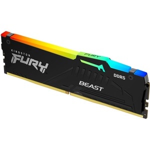 Kingston FURY Beast 16GB (2 x 8GB) DDR5 SDRAM Memory Kit - For Desktop PC, Motherboard - 16 GB (2 x 8GB) - DDR5 5200/PC5-4