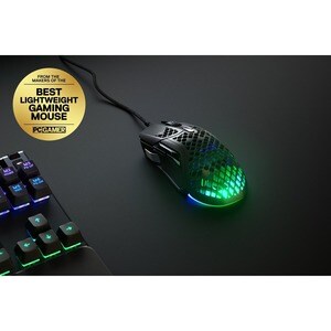 SteelSeries Aerox 5 Gaming Mouse - USB Type C - Optical - 9 Button(s) - 9 Programmable Button(s) - Matte Black - Cable - 1