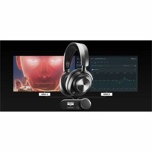 SteelSeries Arctis Nova Pro Gaming Headset - Stereo - Mini-phone (3.5mm) - Wired/Wireless - Bluetooth/RF - 40 ft - 38 Ohm 