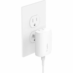 Belkin BoostCharge USB-C PD 3.0 PPS Wall Charger 30W + USB-C to USB-C Cable - 30 W - White