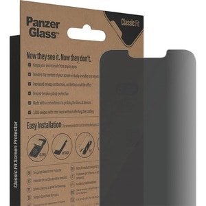 PanzerGlass Classic Fit Tempered Glass Privacy Screen Protector - For 15.5 cm (6.1") LCD iPhone 13, iPhone 13 Pro, iPhone 