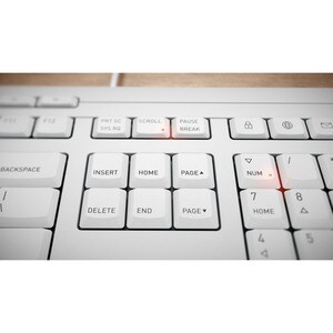 CHERRY STREAM Keyboard - Cable Connectivity - USB Interface - English (UK) - Scissors Keyswitch - 10 Hot Key(s) - Volume D
