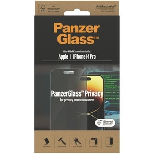 PanzerGlass Tempered Glass Screen Protector - For 15.5 cm (6.1") LCD iPhone 14 Pro - Scratch Resistant, Shock Resistant, D