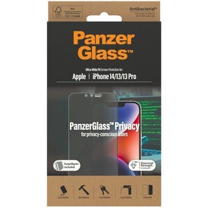 PanzerGlass Tempered Glass Screen Protector - For 15.5 cm (6.1") Widescreen iPhone 14, iPhone 13, iPhone 13 Pro - Bump Res