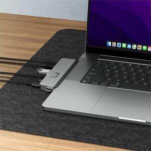 Hyper HyperDrive DUO PRO HD575-GRAY USB Type C Docking Station for Tablet PC, Desktop PC, Notebook - Memory Card Reader - 