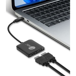 SIIG 1x2 USB-C to HDMI 4K60 MST Hub Splitter - USB-C input to 2-port HDMI output - 32.4Gbps video bandwidth - Supports 4K 