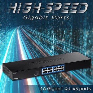 Switch Ethernet TRENDnet TEG-S17 16 Porte - Gigabit Ethernet - 1000Base-X - TAA Conforme - 2 Layer supportato - 9,19 W Con